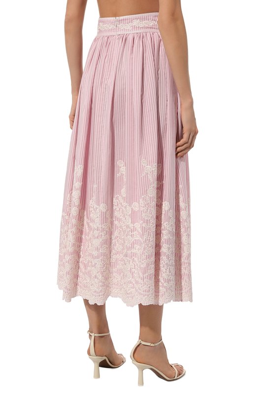 Хлопковая юбка Elie Saab SK004 Розовый  SK004 Фото 4