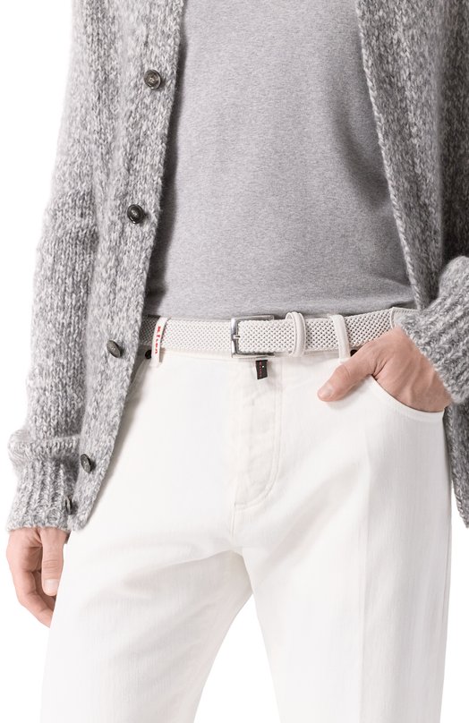 Текстильный ремень Kiton USC3601N0135709 Белый  USC3601N0135709 Фото 2