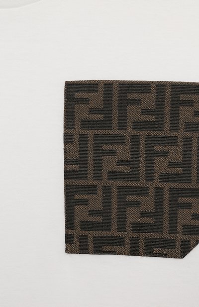 Хлопковая футболка FENDI, арт. JUI150/7AJ/8A-12+, фото 3