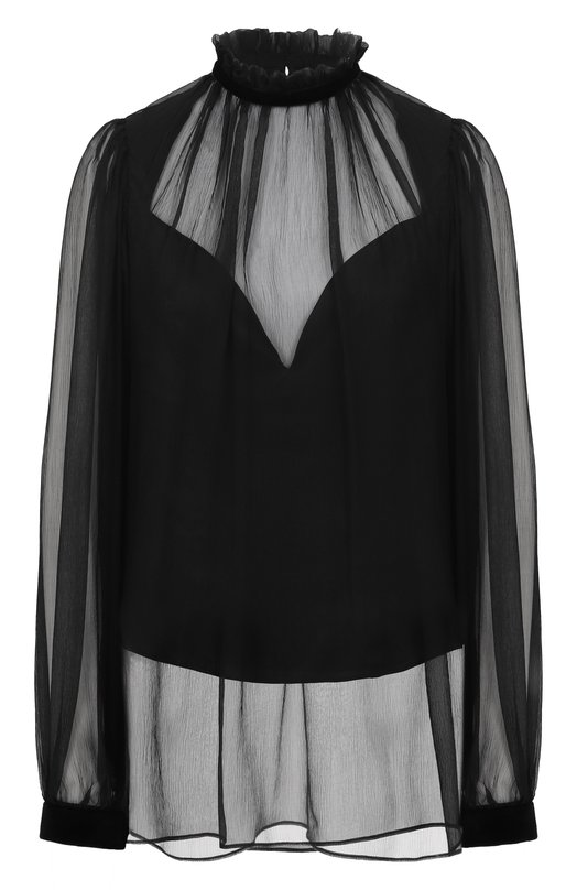 Шелковая блузка Nina Ricci 25ACT0023/SE1400 Чёрный 25ACT0023/SE1400