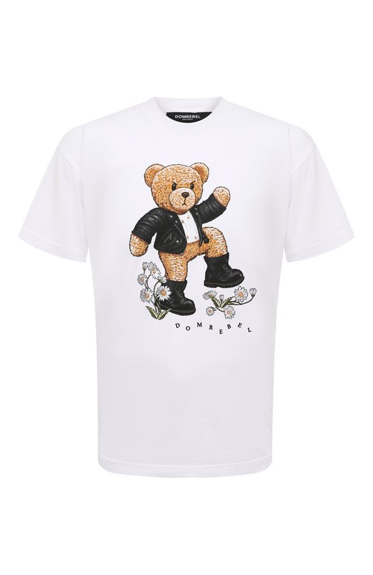Хлопковая футболка DOMREBEL ST0MP/T-SHIRT Белый ST0MP/T-SHIRT