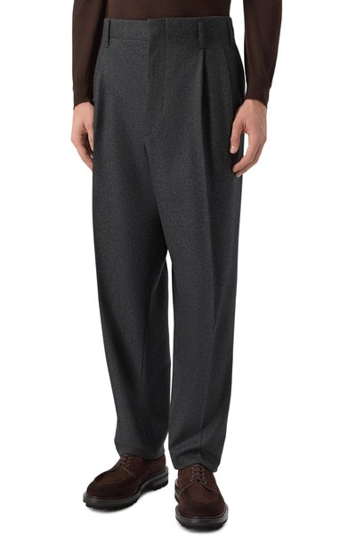 Шерстяные брюки BRUNELLO CUCINELLI темно-серого цвета по цене 191500 руб., арт. M038PS2440, фото 3 Шерстяные брюки BRUNELLO CUCINELLI, арт. M038PS2440, фото 3