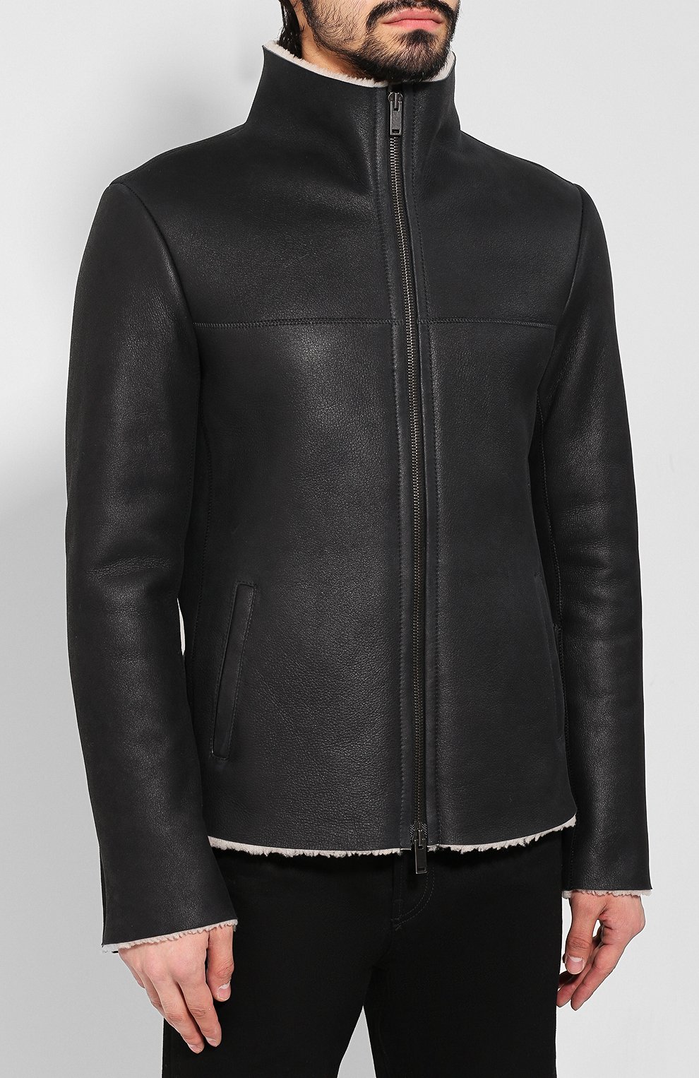 Дубленка DESA черного цвета по цене 83400 руб., арт. K11297, фото 3 Дубленка DESA, арт. K11297, фото 3