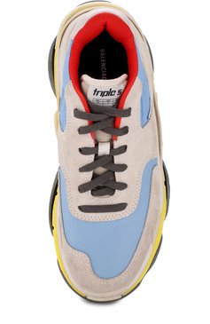 Кожаные кроссовки triple s с текстильной отделкой BALENCIAGA, арт. 524043/W09T2, фото 1