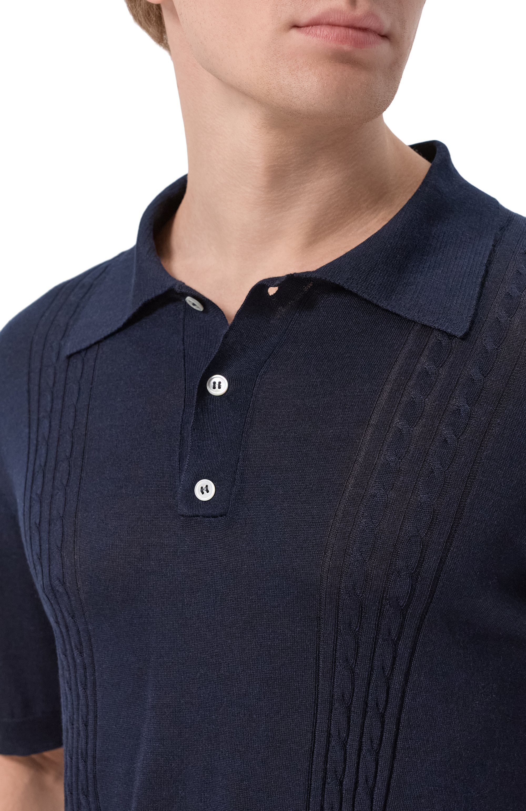 Шелковое поло KITON, арт. UMK0852, фото 5