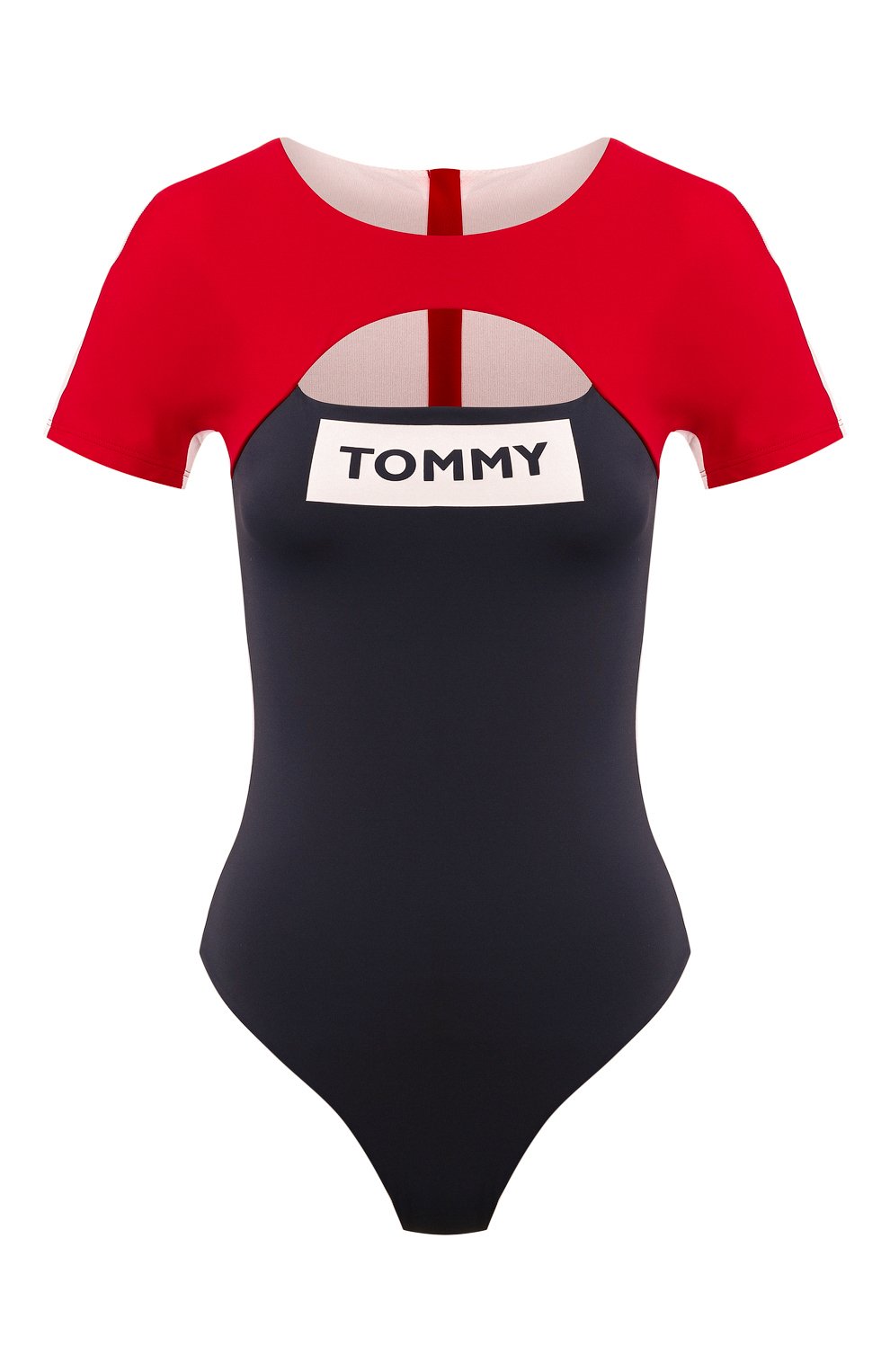 Слитный купальник TOMMY HILFIGER темно-синего цвета по цене 9990 руб., арт. UW0UW01812, фото 1 Слитный купальник TOMMY HILFIGER, арт. UW0UW01812, фото 1