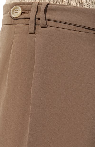 Брюки изо льна и хлопка BRUNELLO CUCINELLI, арт. M291DB2285, фото 5