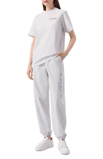 Хлопковые брюки SPORTY AND RICH, арт. PA03666043GY03, фото 2