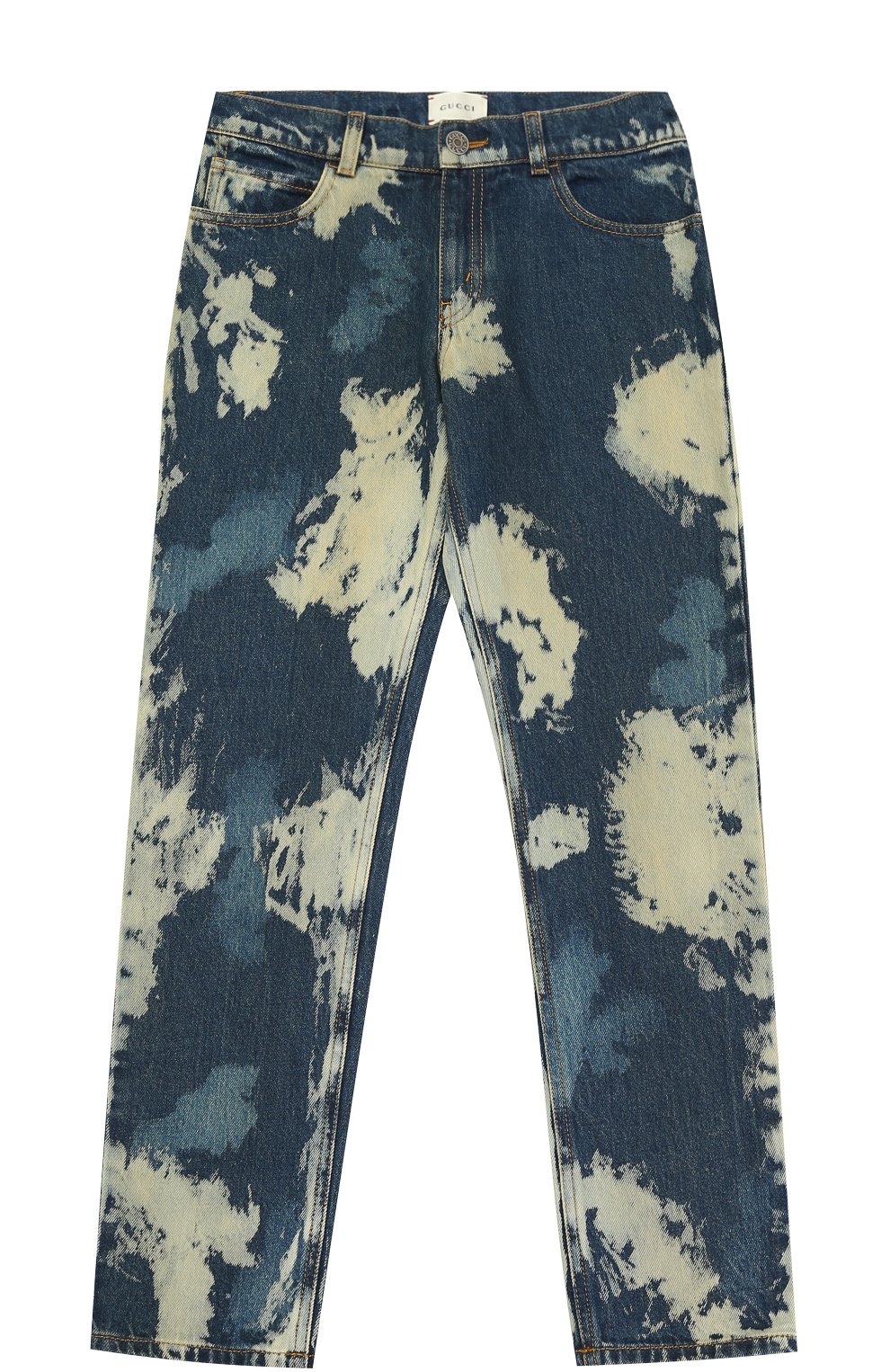 Джинсы прямого кроя с контрастной отделкой GUCCI, арт. 456688/XD551, фото 1