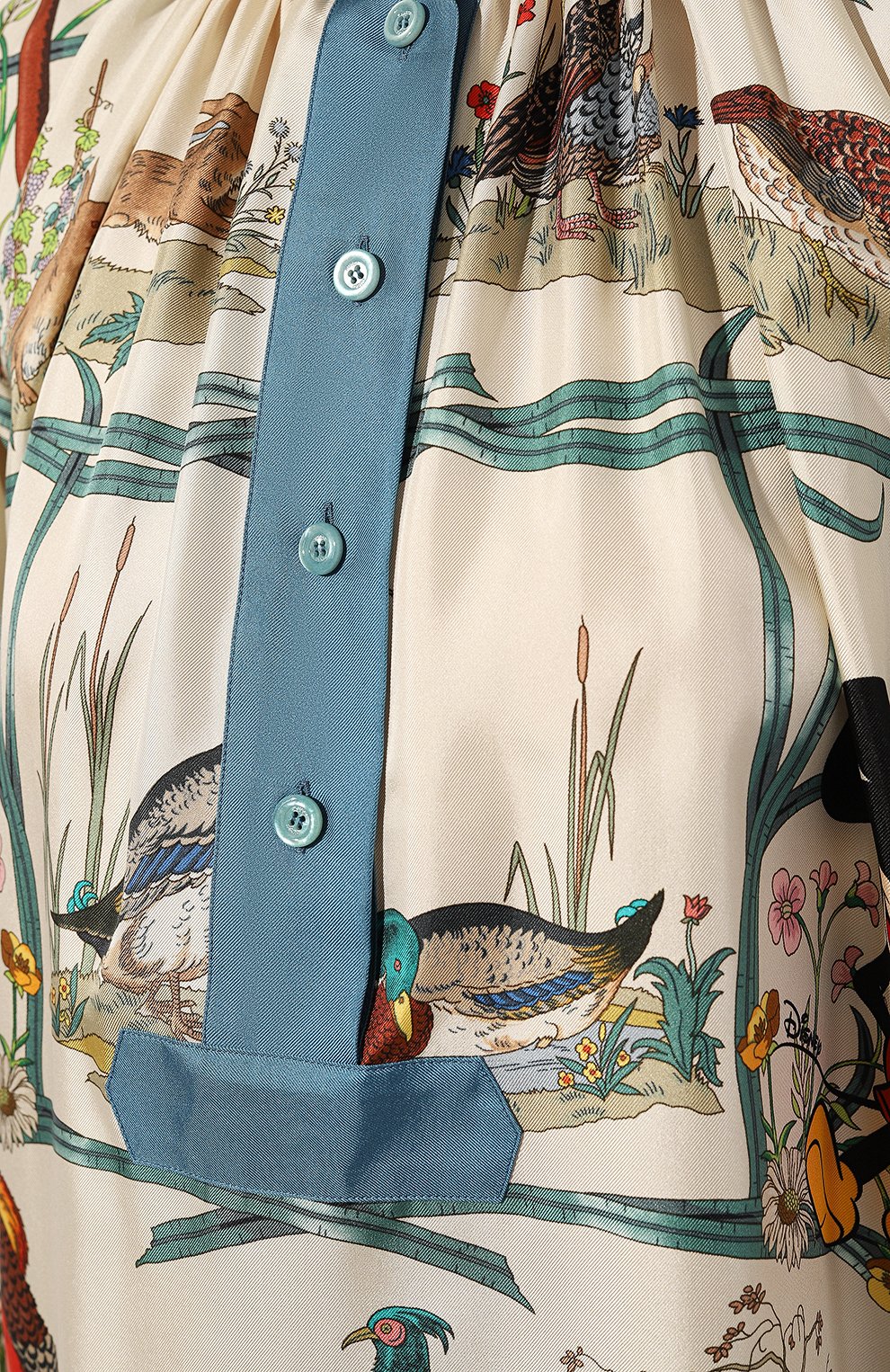 Шелковое платье disney x gucci GUCCI голубого цвета по цене 345600 руб., арт. 609772 ZADFQ, фото 5 Шелковое платье disney x gucci GUCCI, арт. 609772 ZADFQ, фото 5