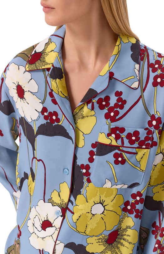 Блузка из вискозы Marni CAMA0478QI/UTVA65 Голубой  CAMA0478QI/UTVA65 Фото 5