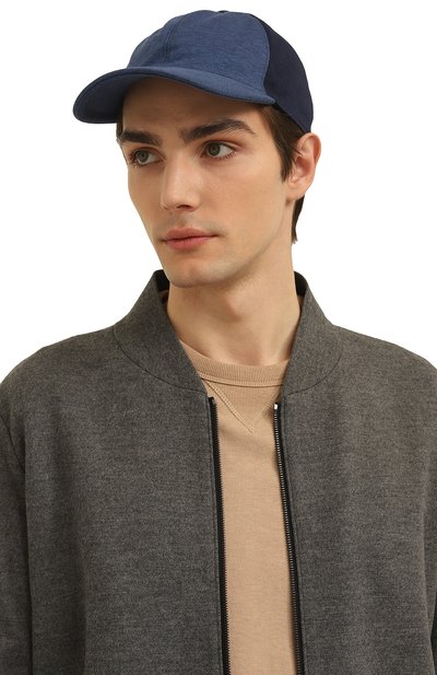 Хлопковая бейсболка CAPOBIANCO темно-синего цвета по цене 22500 руб., арт. 14MC4.TS00., фото 2 Хлопковая бейсболка CAPOBIANCO, арт. 14MC4.TS00., фото 2