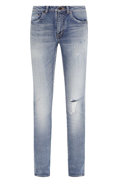 Женские джинсы с потертостями SAINT LAURENT, арт. 550211/YJ477