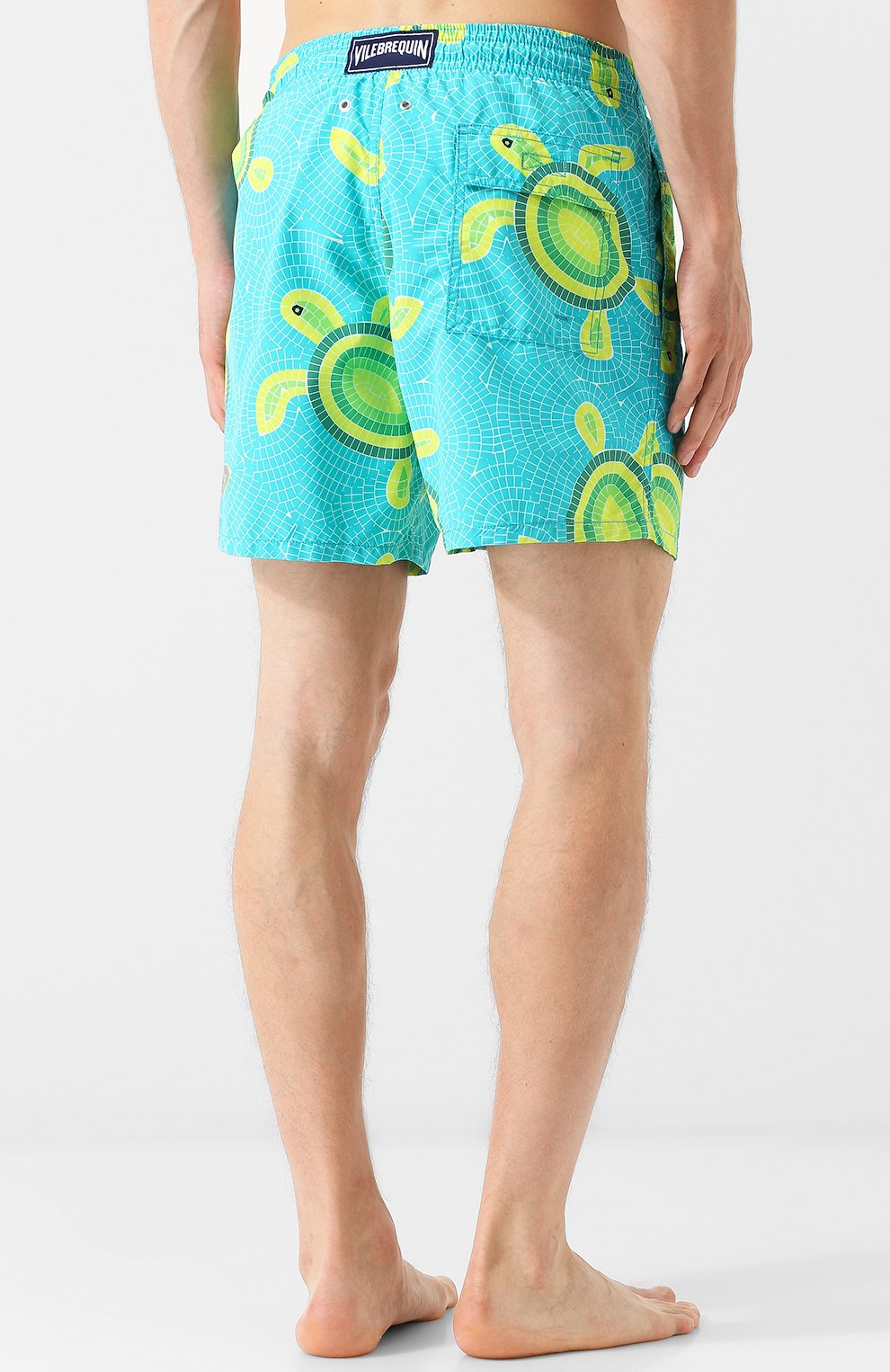 Плавки-шорты с принтом VILEBREQUIN бирюзового цвета по цене 46500 руб., арт. MOO/8006H, фото 4 Плавки-шорты с принтом VILEBREQUIN, арт. MOO/8006H, фото 4
