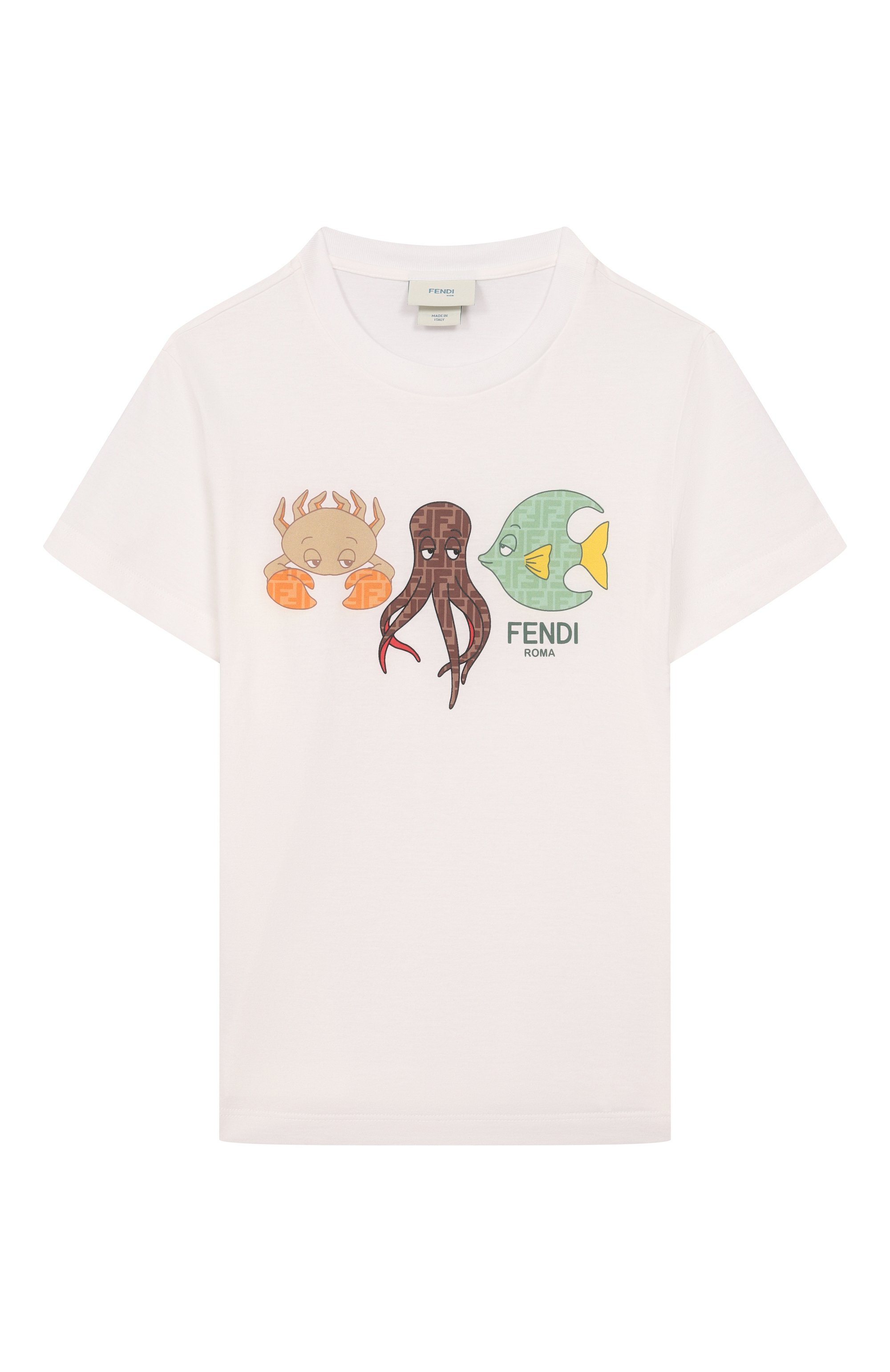 Хлопковая футболка FENDI, арт. JMI505/7AJ/8A-12+, фото 1