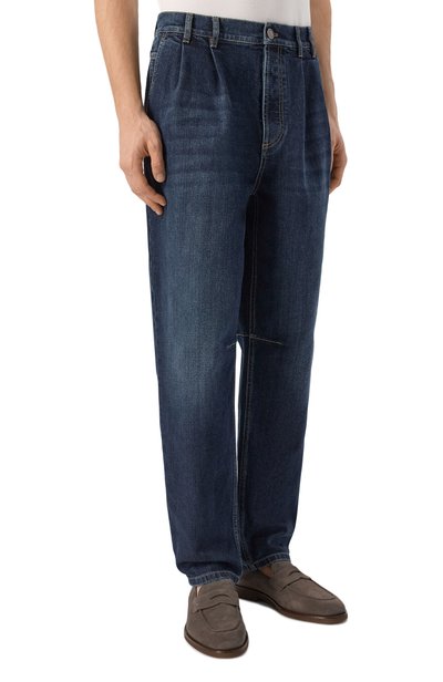 Джинсы iconic fit BRUNELLO CUCINELLI темно-синего цвета по цене 129500 руб., арт. M283PK2510, фото 3 Джинсы iconic fit BRUNELLO CUCINELLI, арт. M283PK2510, фото 3