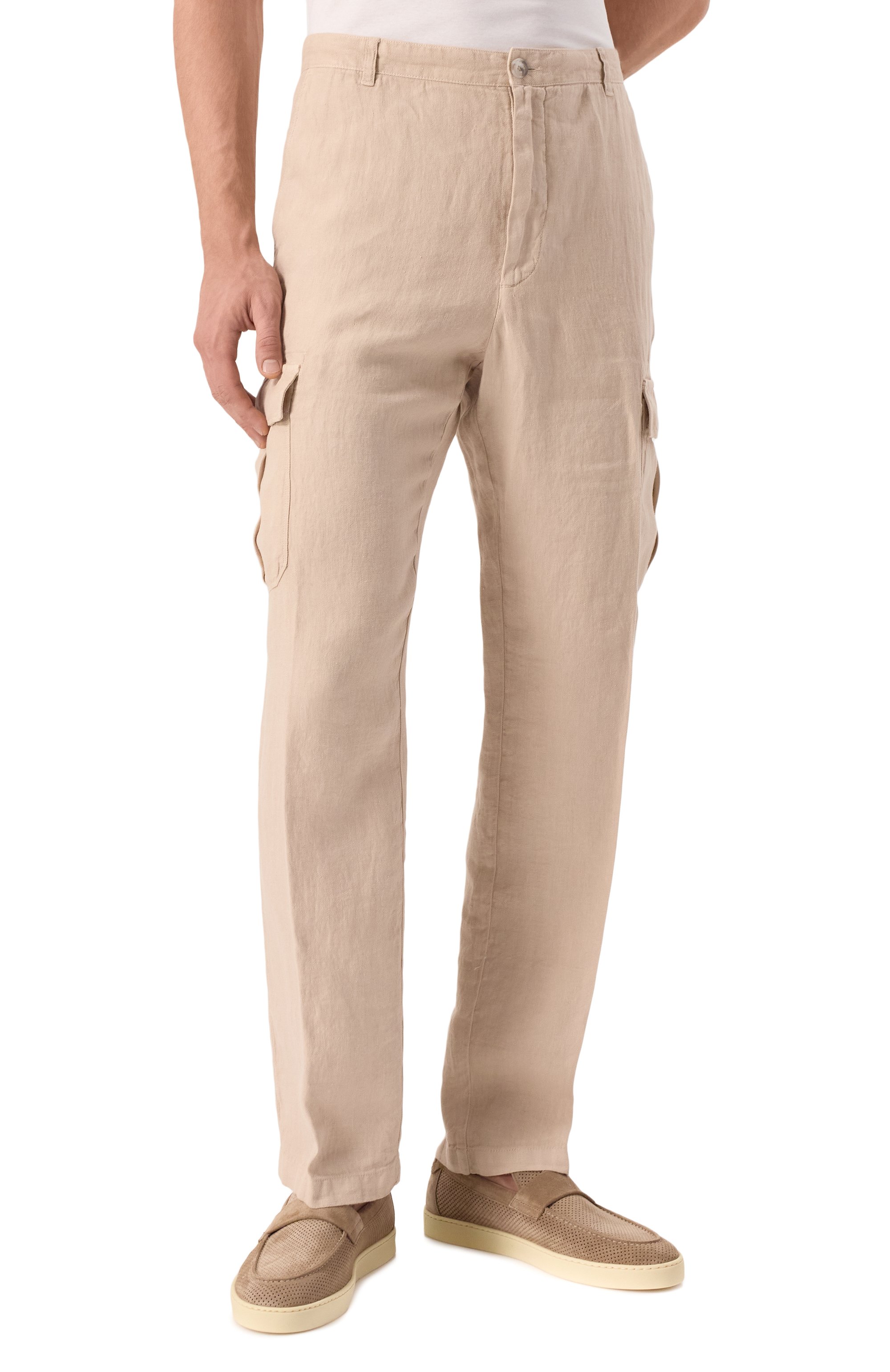 Льняные брюки-карго 120% LINO, арт. 32ALIM29DX/D943/000, фото 3