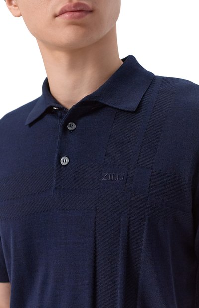 Поло из хлопка и шелка ZILLI, арт. KBP002M0107VR0V00, фото 5