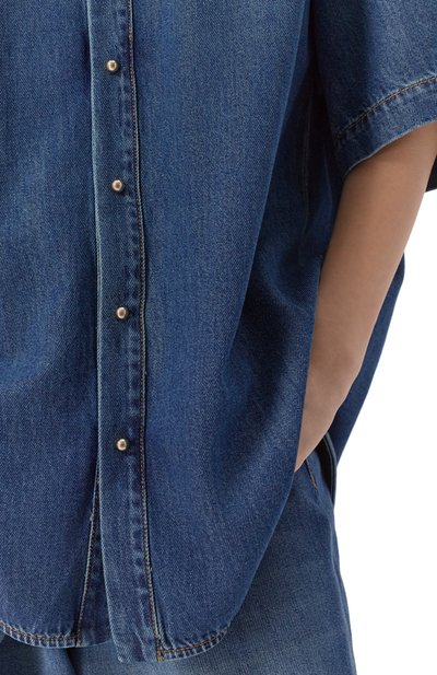 Джинсовая рубашка DARKPARK, арт. WSH37 TBL01W075/R0BERTA-TENCEL DENIM C0LLAR SHIRT, фото 5