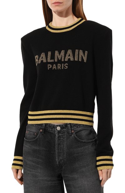 Пуловер из шерсти и кашемира BALMAIN, арт. XF0KA000KB99, фото 3