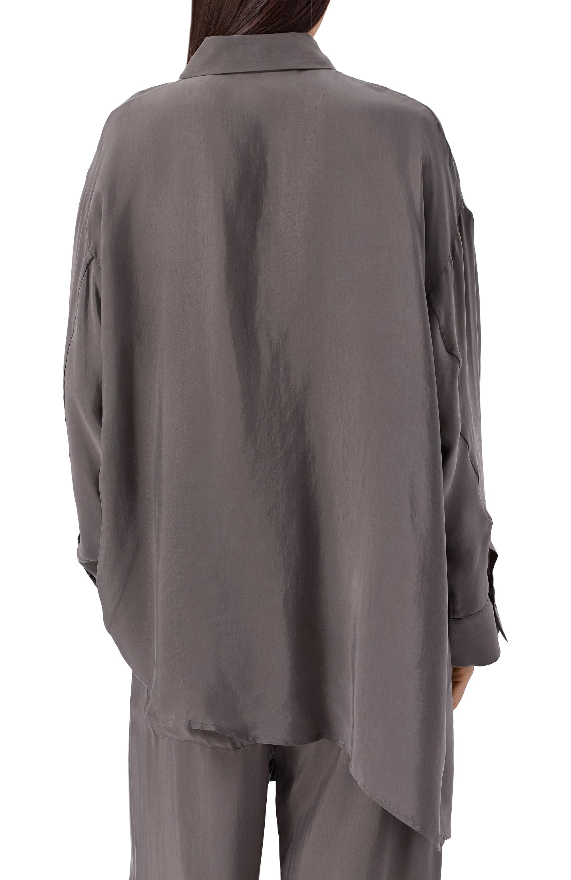 Рубашка ERIKA CAVALLINI серого цвета по цене 59850 руб., арт. P5WP06, фото 4 Рубашка ERIKA CAVALLINI, арт. P5WP06, фото 4