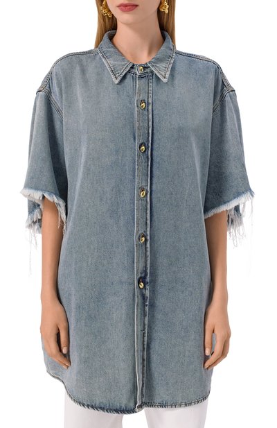 Джинсовая рубашка tina DARKPARK синего цвета по цене 73800 руб., арт. WSH03/TBL01, фото 3 Джинсовая рубашка tina DARKPARK, арт. WSH03/TBL01, фото 3