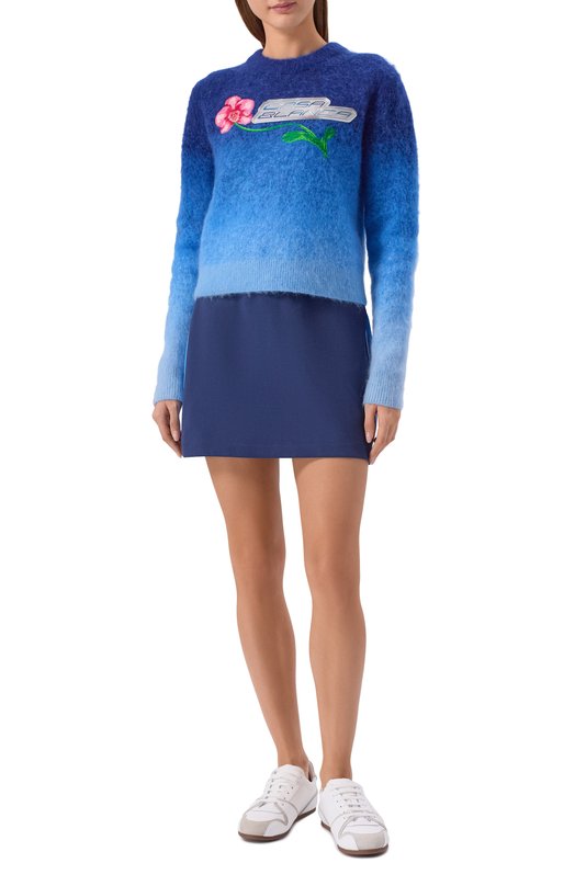 Шерстяной свитер Casablanca W-SP26-KW-1232-01 Синий  W-SP26-KW-1232-01 Фото 2