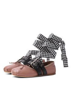 Кожаные балетки MIU MIU, арт. 5F466A-3H56-F0N52, фото 1
