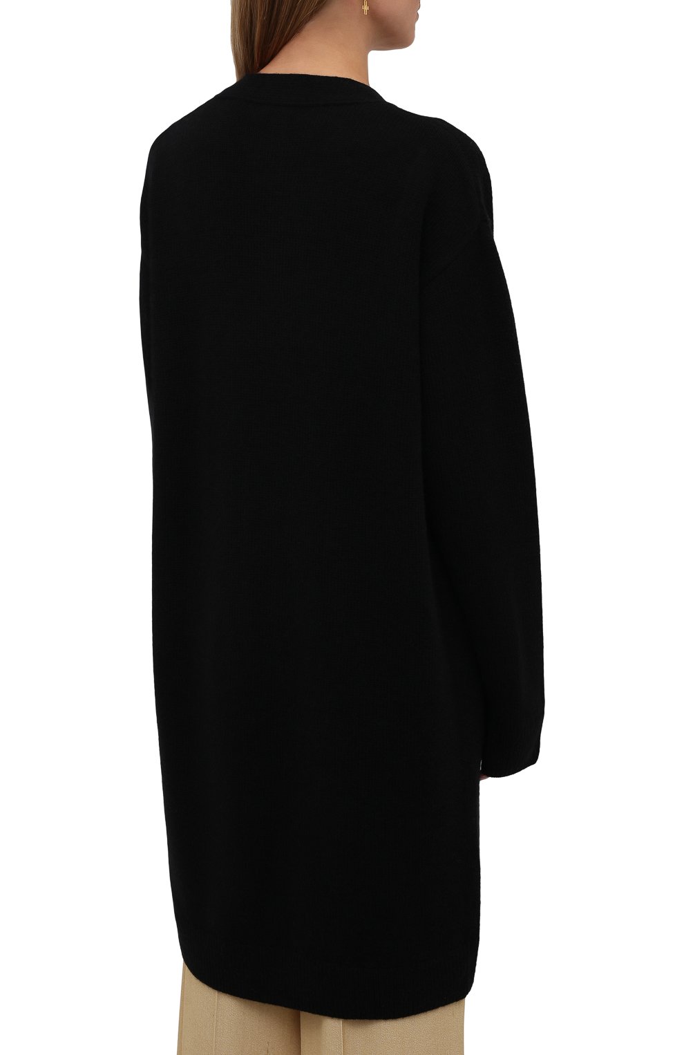 Шерстяной кардиган DRIES VAN NOTEN черного цвета по цене 84750 руб., арт. 212-011242-3703, фото 4 Шерстяной кардиган DRIES VAN NOTEN, арт. 212-011242-3703, фото 4