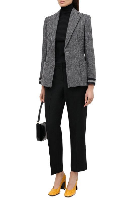 Жакет из шерсти и хлопка Giorgio Armani 0WHGG0HS/T004G Серый  0WHGG0HS/T004G Фото 3