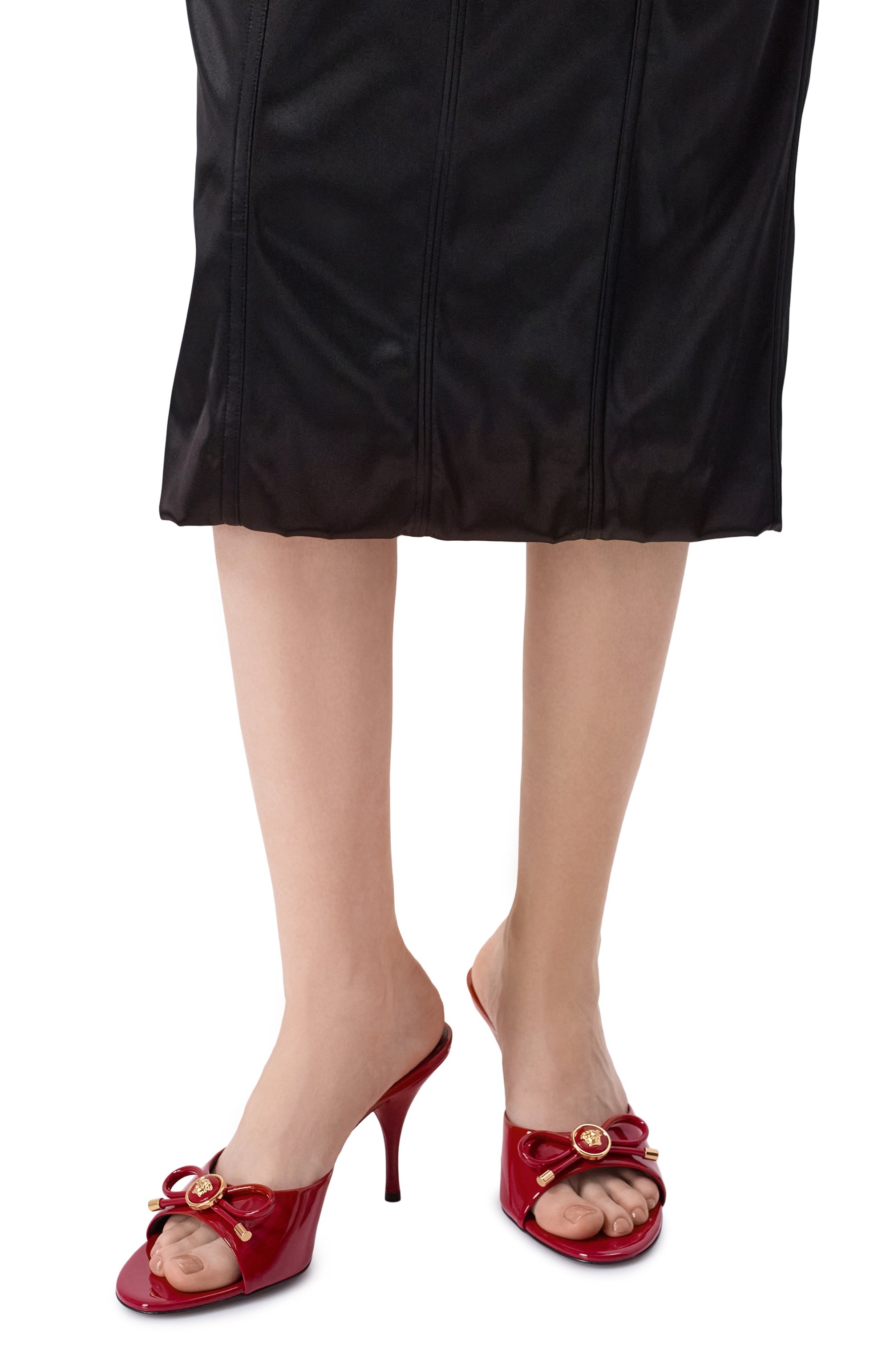 Лакированные мюли opera bow 85 VERSACE, арт. 1018239/D2VE, фото 3