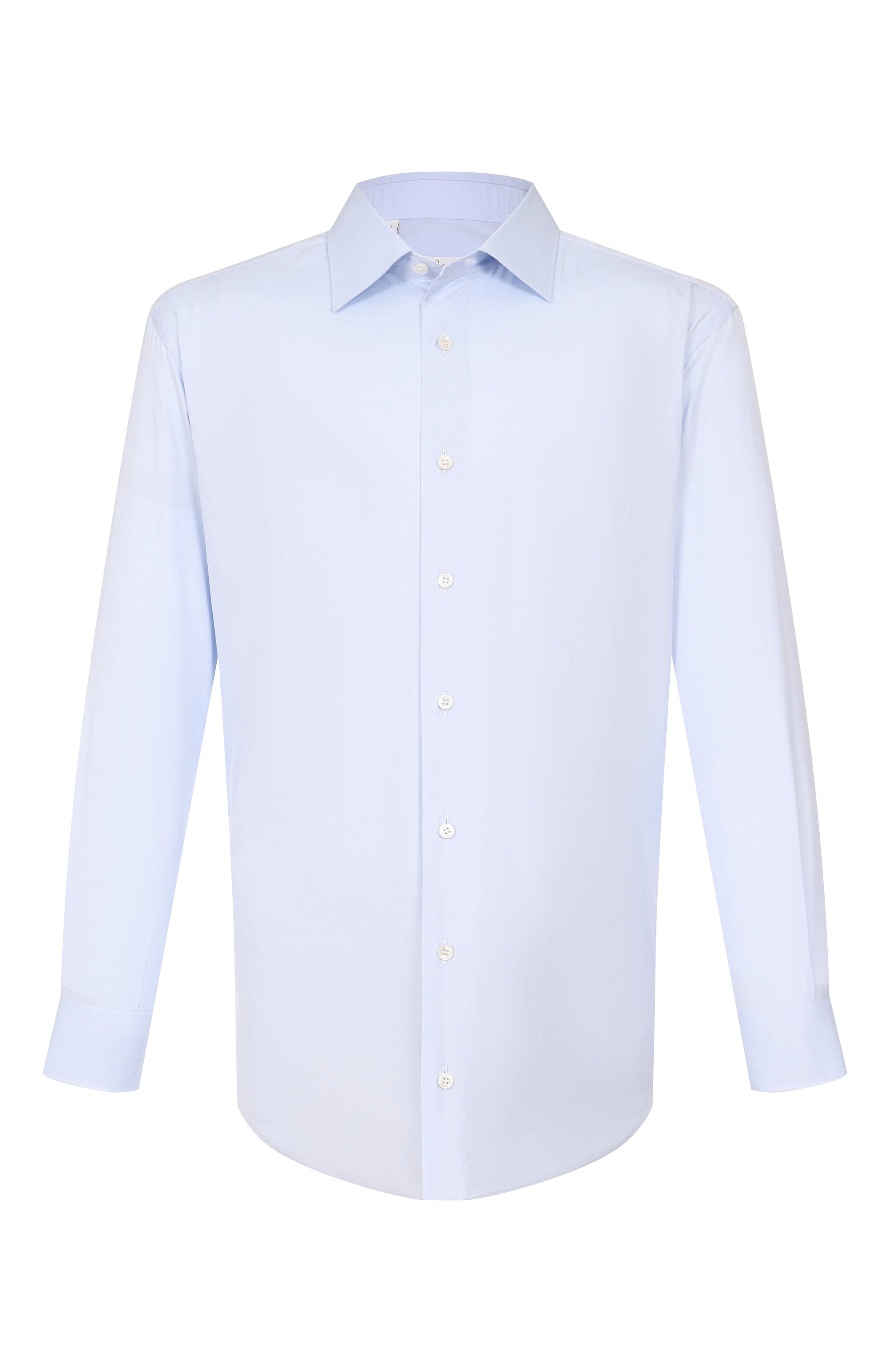 Хлопковая сорочка BRIONI голубого цвета по цене 176500 руб., арт. RCB40M/P90C3, фото 1 Хлопковая сорочка BRIONI, арт. RCB40M/P90C3, фото 1