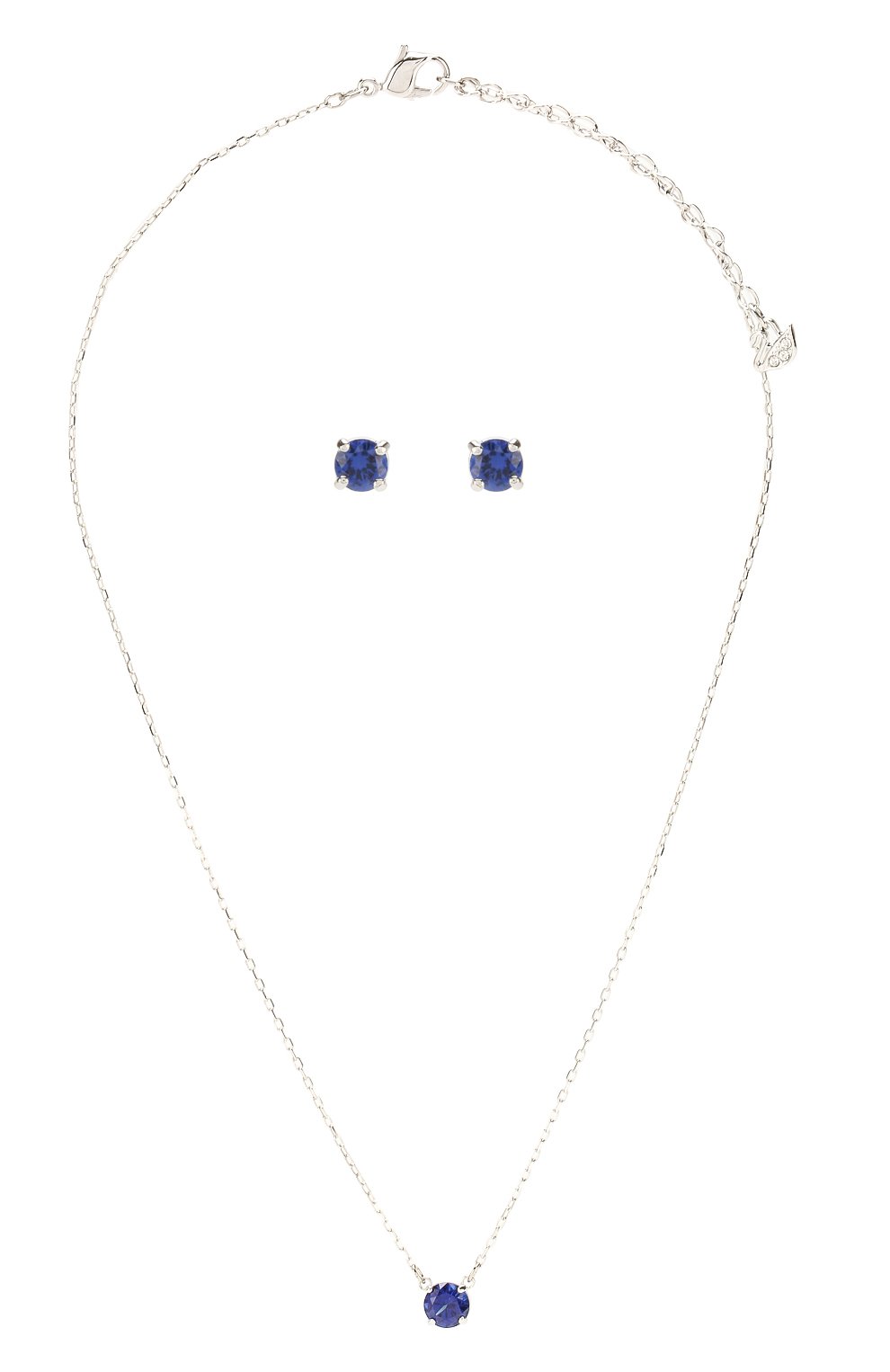 Комплект attract SWAROVSKI синего цвета по цене 7480 руб., арт. 5536554, фото 1 Комплект attract SWAROVSKI, арт. 5536554, фото 1