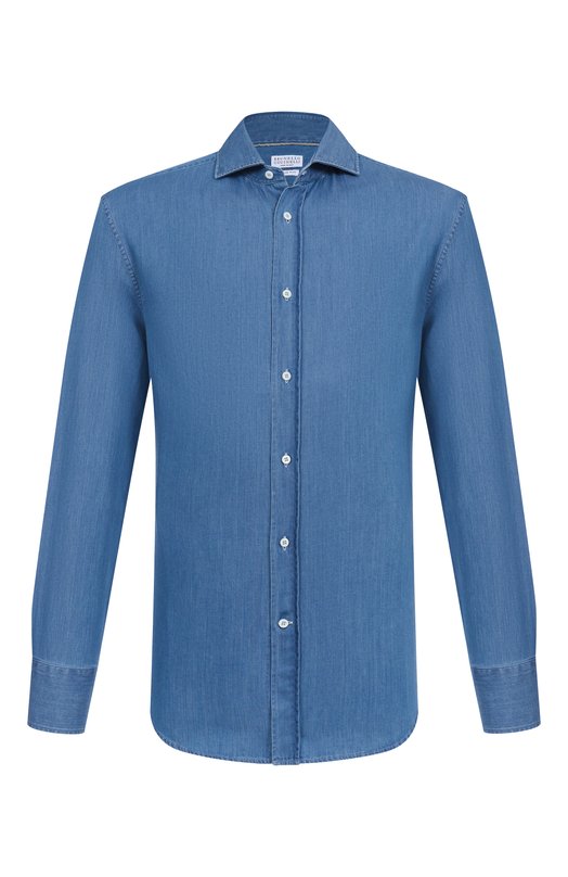 Джинсовая рубашка Brunello Cucinelli MR6831718 Голубой MR6831718