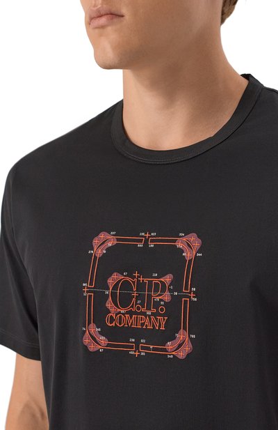 Хлопковая футболка C.P. COMPANY, арт. 19CLTS055A006370W, фото 5