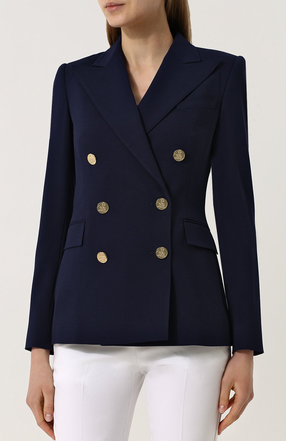 Шерстяной жакет RALPH LAUREN темно-синего цвета по цене 207000 руб., арт. 290625532, фото 3 Шерстяной жакет RALPH LAUREN, арт. 290625532, фото 3