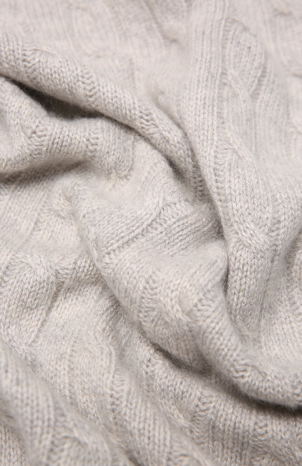 Кашемировый плед cable RALPH LAUREN светло-серого цвета по цене 54300 руб., арт. 650511448, фото 3 Кашемировый плед cable RALPH LAUREN, арт. 650511448, фото 3