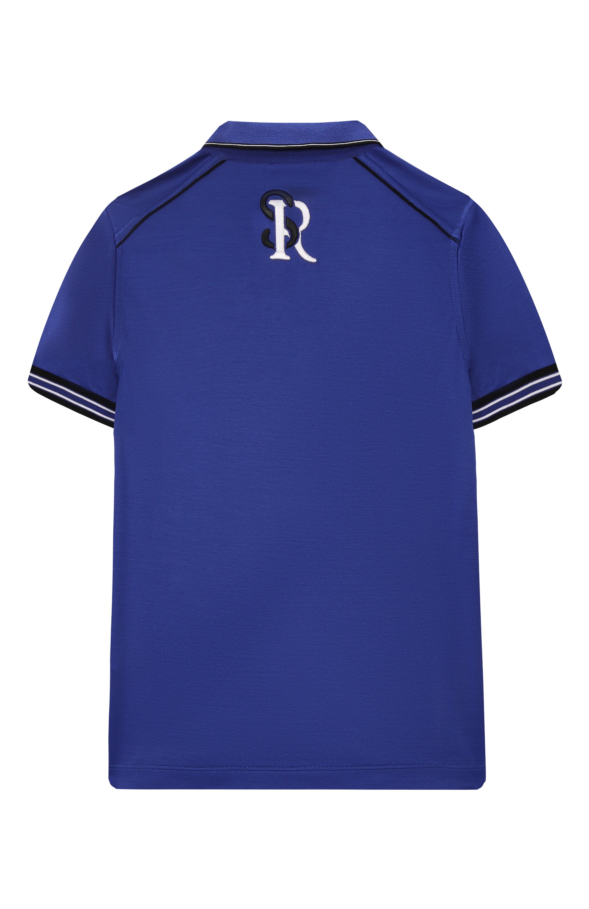 Хлопковое поло STEFANO RICCI JUNIOR синего цвета по цене 59950 руб., арт. KY19002P31/Y25292, фото 2 Хлопковое поло STEFANO RICCI JUNIOR, арт. KY19002P31/Y25292, фото 2