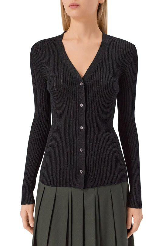 Кардиган из шерсти и вискозы Lorena Antoniazzi CM29A/3065 Чёрный  CM29A/3065 Фото 3