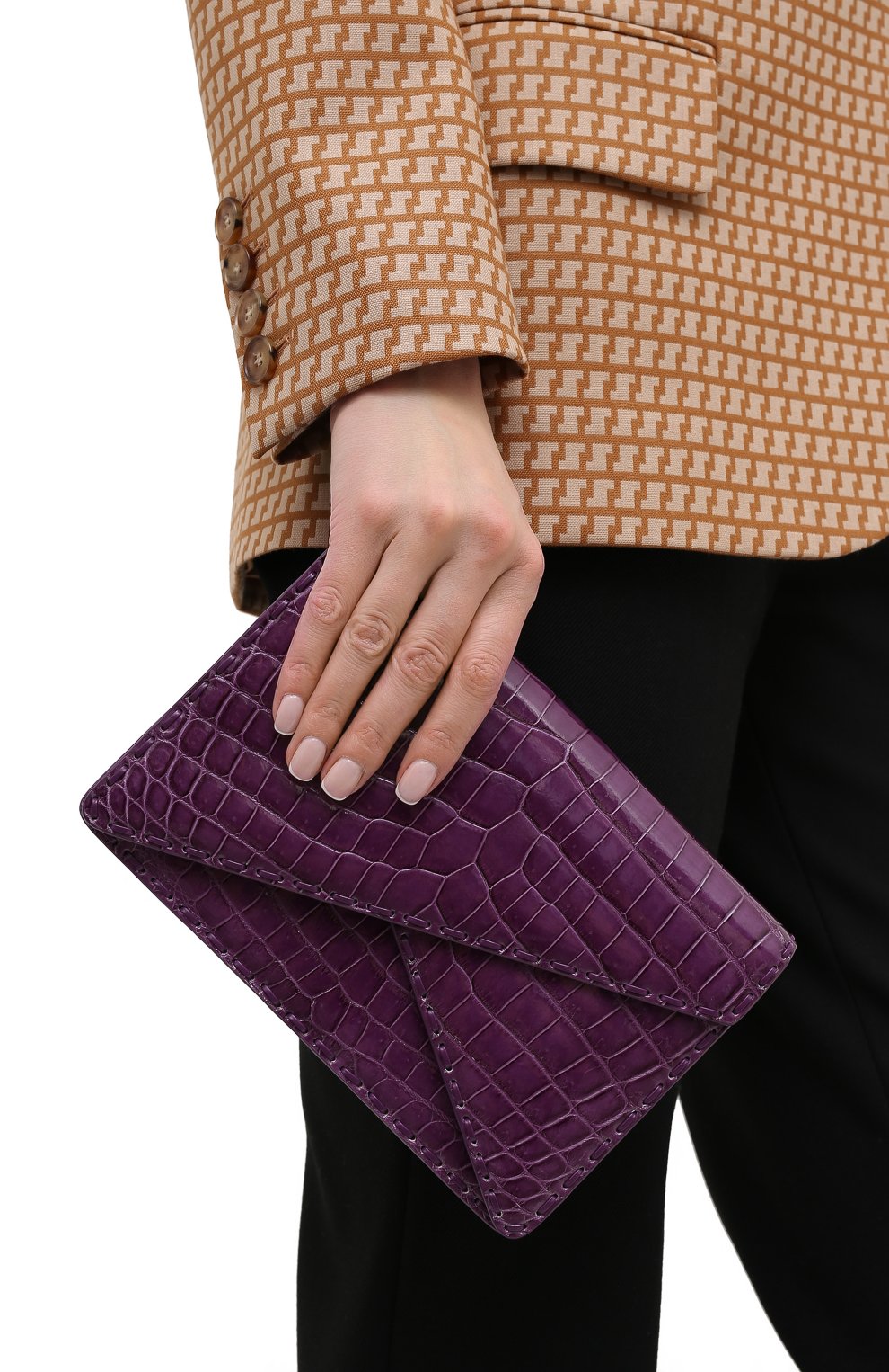 Клатч из кожи крокодила BOTTEGA VENETA, арт. 115776/VI0GJ/CNIL, фото 2