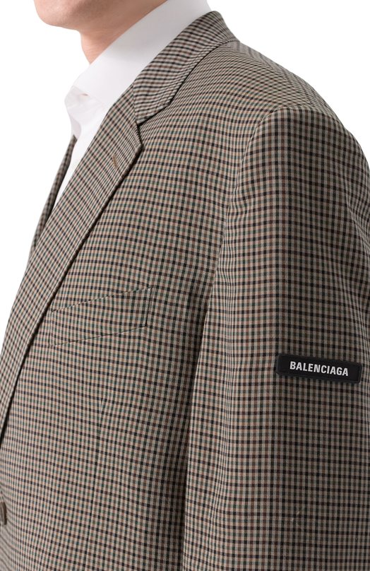 Пиджак из лиоцелла Balenciaga 850763/TT038 Бежевый  850763/TT038 Фото 5