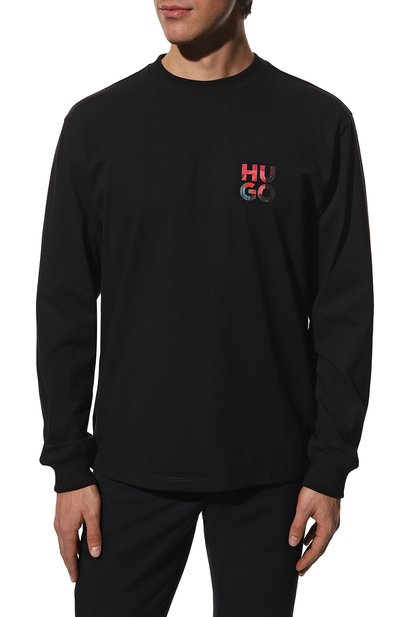 Хлопковый лонгслив HUGO, арт. 50486122, фото 3