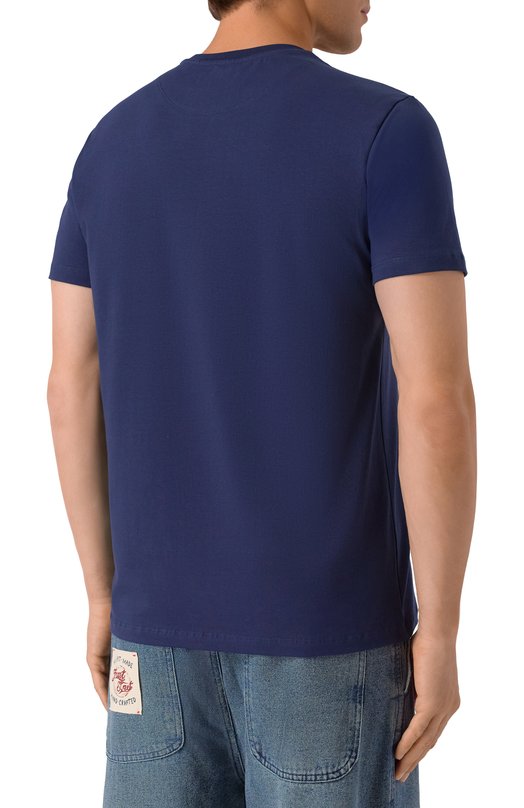 Хлопковая футболка Dirk Bikkembergs BMT1210 Синий  BMT1210 Фото 4