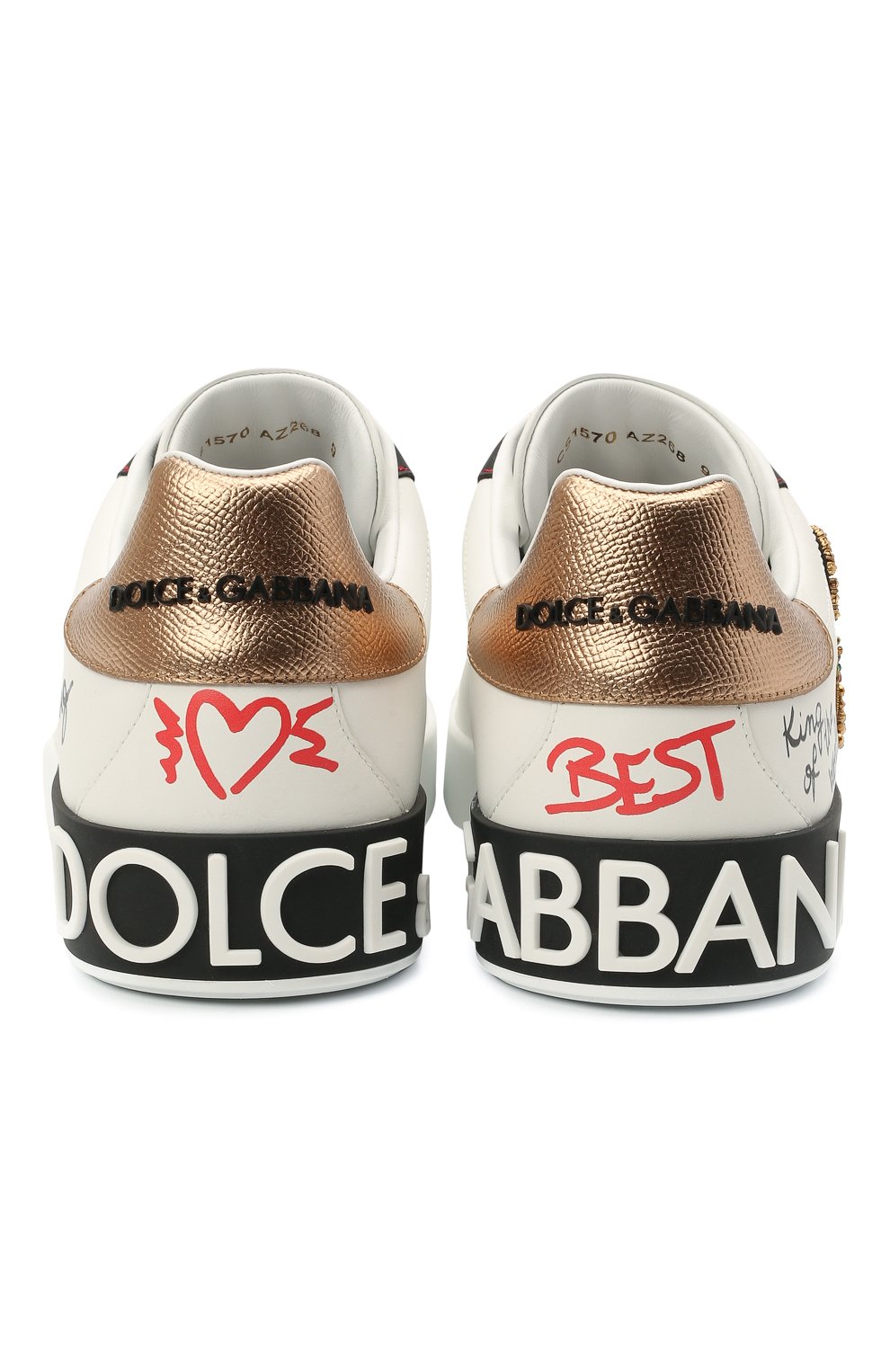 Комбинированные кеды portofino DOLCE & GABBANA, арт. CS1570/AZ268, фото 6