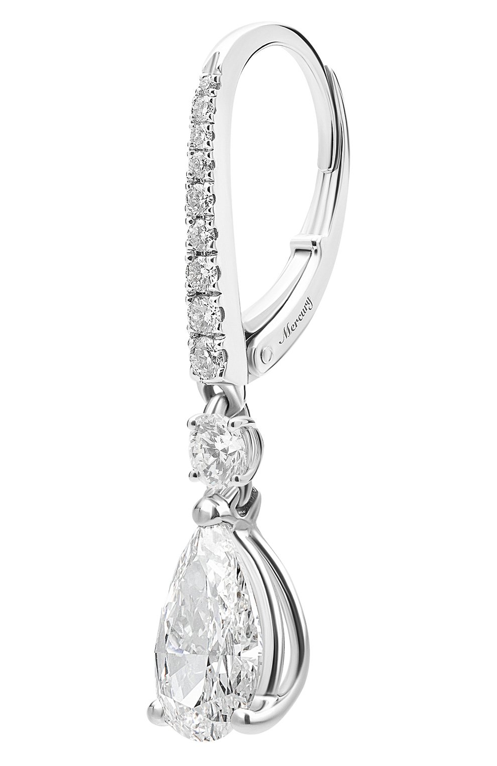 Серьги solitaire MERCURY бесцветного цвета по цене 3025000 руб., арт. ME22836WPD, фото 2 Серьги solitaire MERCURY, арт. ME22836WPD, фото 2
