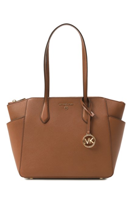 Женская сумка-тоут marilyn MICHAEL MICHAEL KORS коричневого цвета, арт. 30S2G6AT2L | Фото 1 (Материал сплава: Проставлено; Размер: medium; Драгоценные камни: Проставлено; Материал: Натуральная кожа)