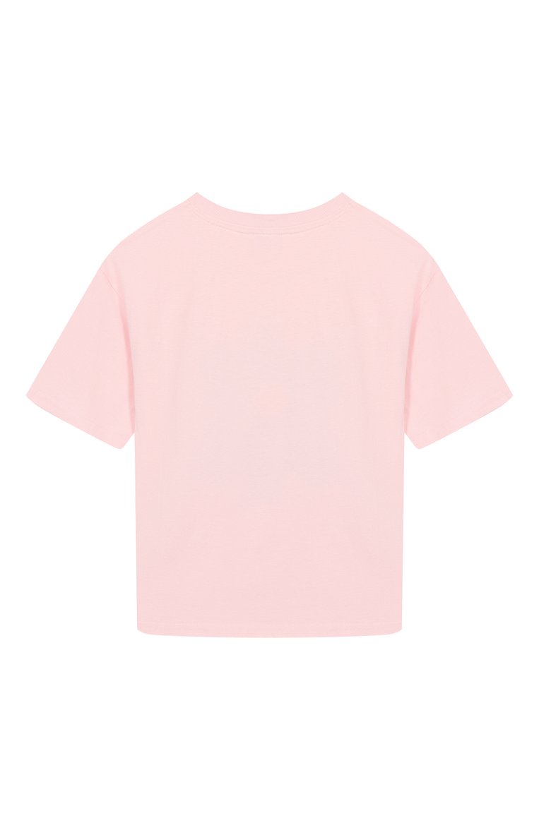 Детская хлопковая футболка MARC JACOBS (THE) светло-розового цвета, арт. W60542 | Фото 2 (Материал внешний: Хлопок; Рукава: Короткие; Девочки Кросс-КТ: футболка-одежда; Автоматизация состава: Проставлено; Автоматизация ТО: Проставлено; Ростовка одежда: 9 лет | 134 см, 7 лет | 122 см, 2 года | 92 см, 3 года | 98 см, 4 года | 104 см, 12 лет | 152 см, 5 лет | 110 см)