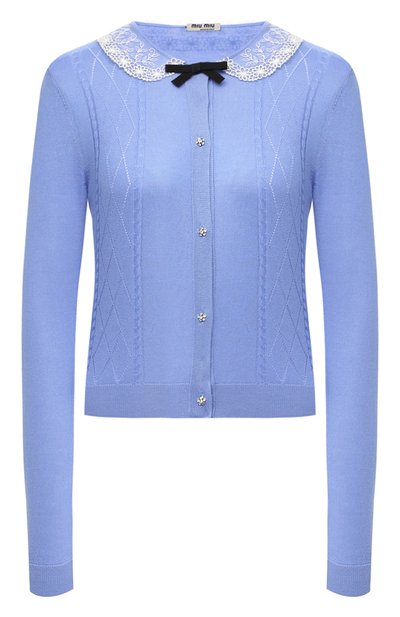 Кардиган из кашемира и шелка MIU MIU, арт. MMF202-1V81-F0013, фото 1