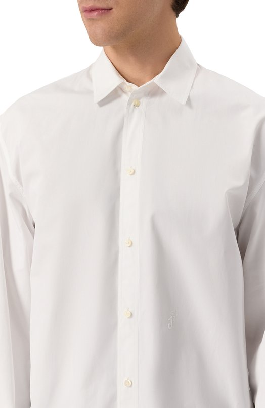 Хлопковая рубашка Jil Sander J24DL0113/J45001 Белый  J24DL0113/J45001 Фото 5