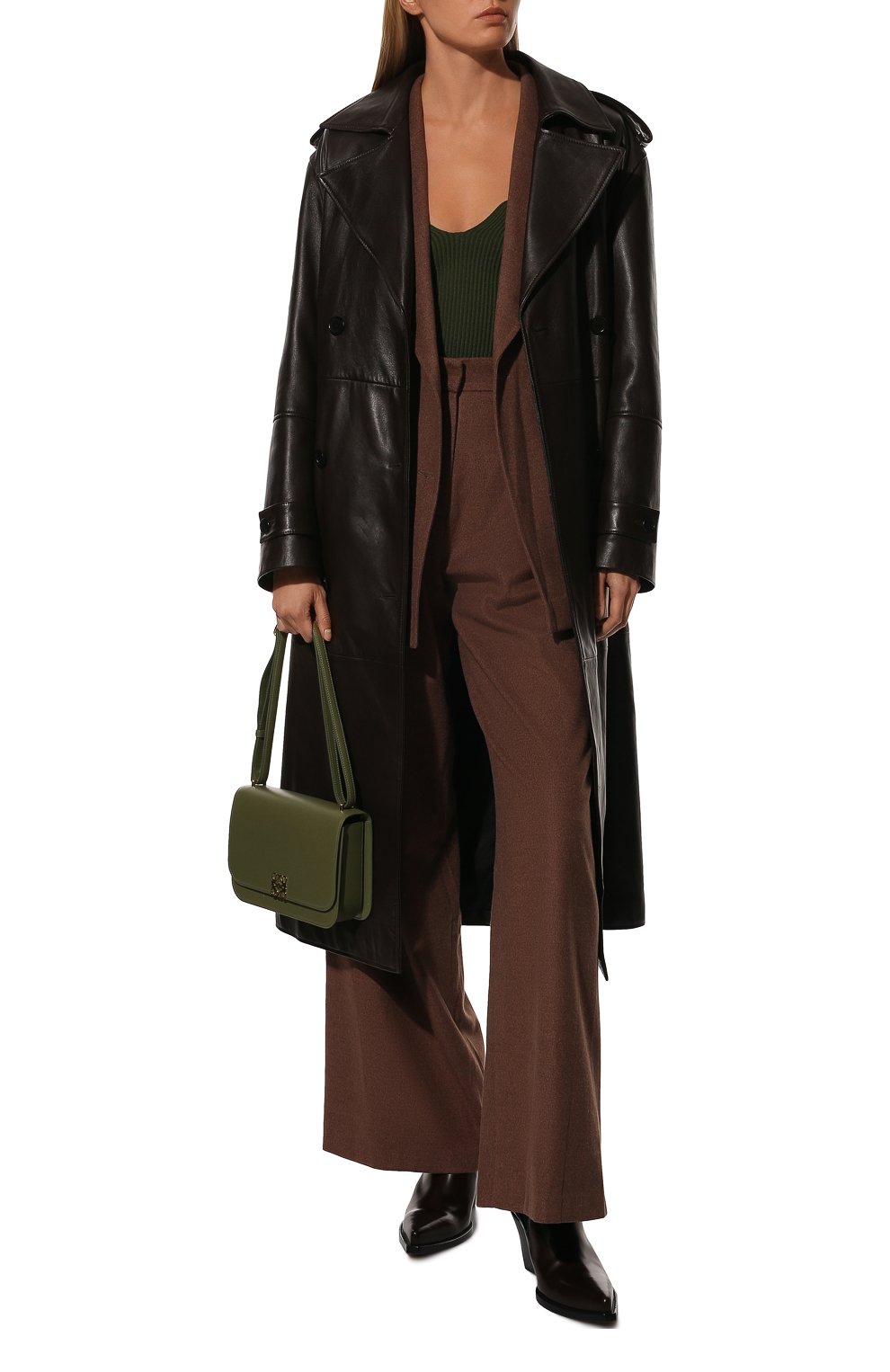 Брюки ALINE коричневого цвета по цене 30000 руб., арт. AL22FW120303, фото 2 Брюки ALINE, арт. AL22FW120303, фото 2